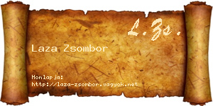 Laza Zsombor névjegykártya